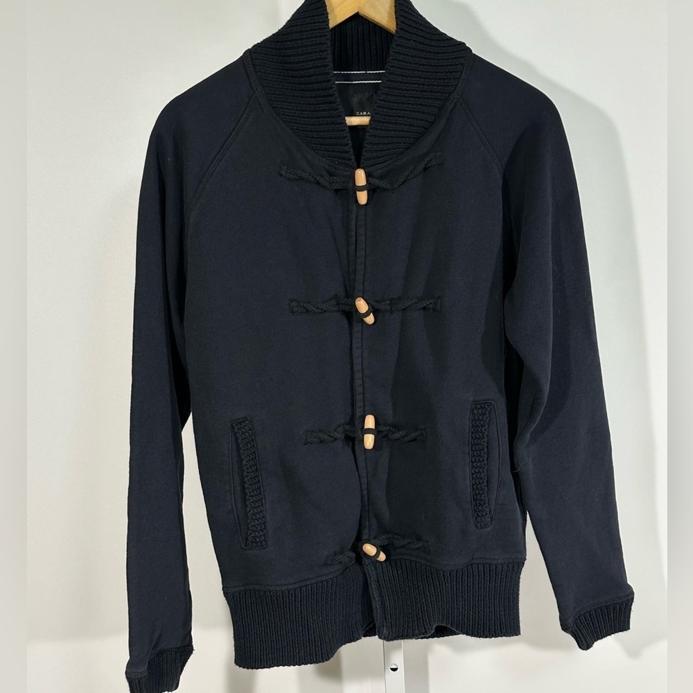 Zara Man Navy Toggle Shawl Collar Jacket
Size L - Picture 4 of 6